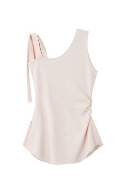 Pink High-End Irregular Design Strap Vest Top for Women - Sweet & Spicy Sleeveless Summer Shirt - Trendy Y2K Style