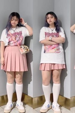 Pink High Waist Pleated A-Line Skirt for Women - Slim Fit Spring Summer 2023 Short JK Style Skirt