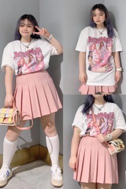 Pink High Waist Pleated A-Line Skirt for Women - Slim Fit Spring Summer 2023 Short JK Style Skirt
