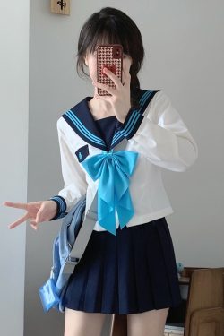 Pink JK Uniform Sailor Suit for Women - Camellia Floral Waist-Defined College Style Summer Short Sleeve Set