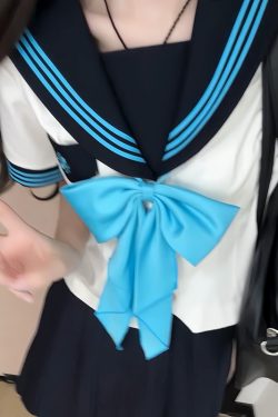 Pink JK Uniform Sailor Suit for Women - Camellia Floral Waist-Defined College Style Summer Short Sleeve Set