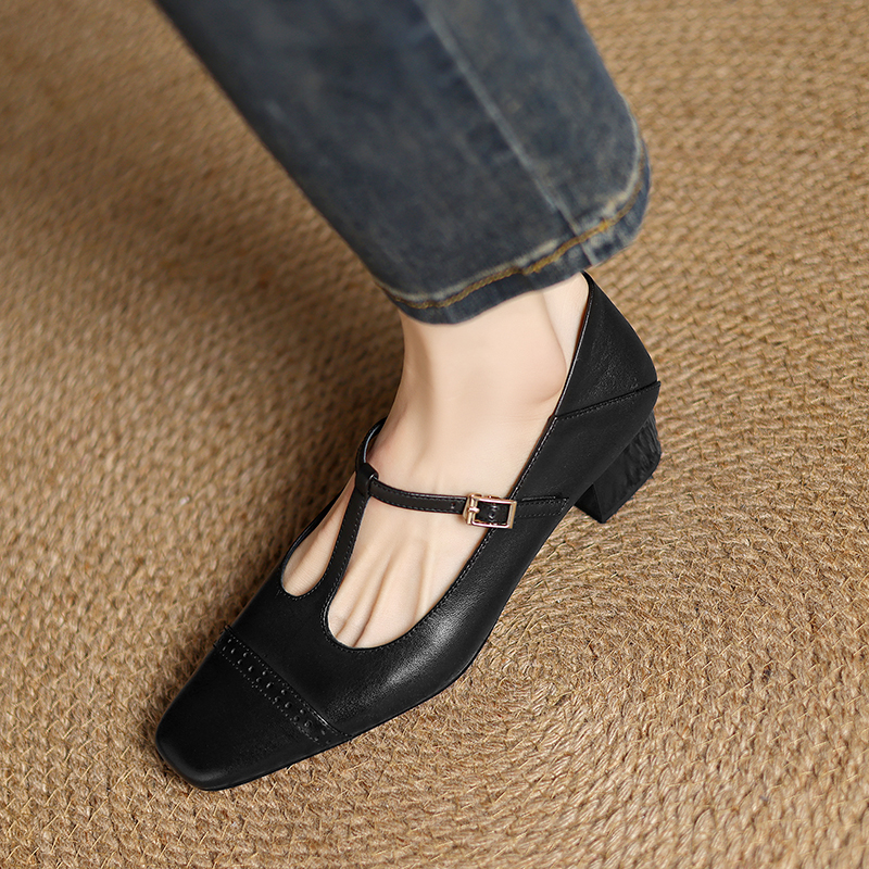 Pink Mary Jane Slip-On Shoes for Women - French Square-Toe Mid-Heel - Chic Italian Style Pink Mary Jane Slip-On Shoes for Women - French Square-Toe Mid-Heel - Chic Italian Style