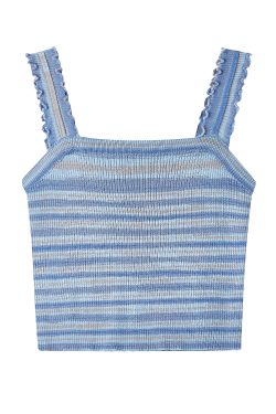 Pink Striped Strapless Camisole Top for Women - Sweet & Spicy Thai-Style Summer 2025 Edition, Y2K Inspired Fashion