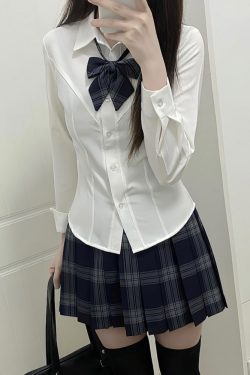 Plaid Pleated Short Skirt for Women - JK Uniform College Style - Authentic Spring and Autumn Fashion - 90s Inspired