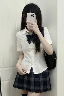 Plaid Pleated Short Skirt for Women - JK Uniform College Style - Authentic Spring and Autumn Fashion - 90s Inspired