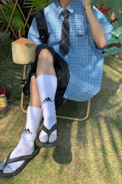 Plaid Short Sleeve Shirt for Women - Handmade Vintage Style, Loose Casual Fit, Versatile Summer Trend