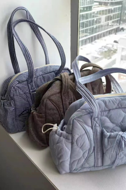 Plaid Shoulder Bag - 2025 Autumn/Winter Casual Versatile Boston Tote for Class and Commuting