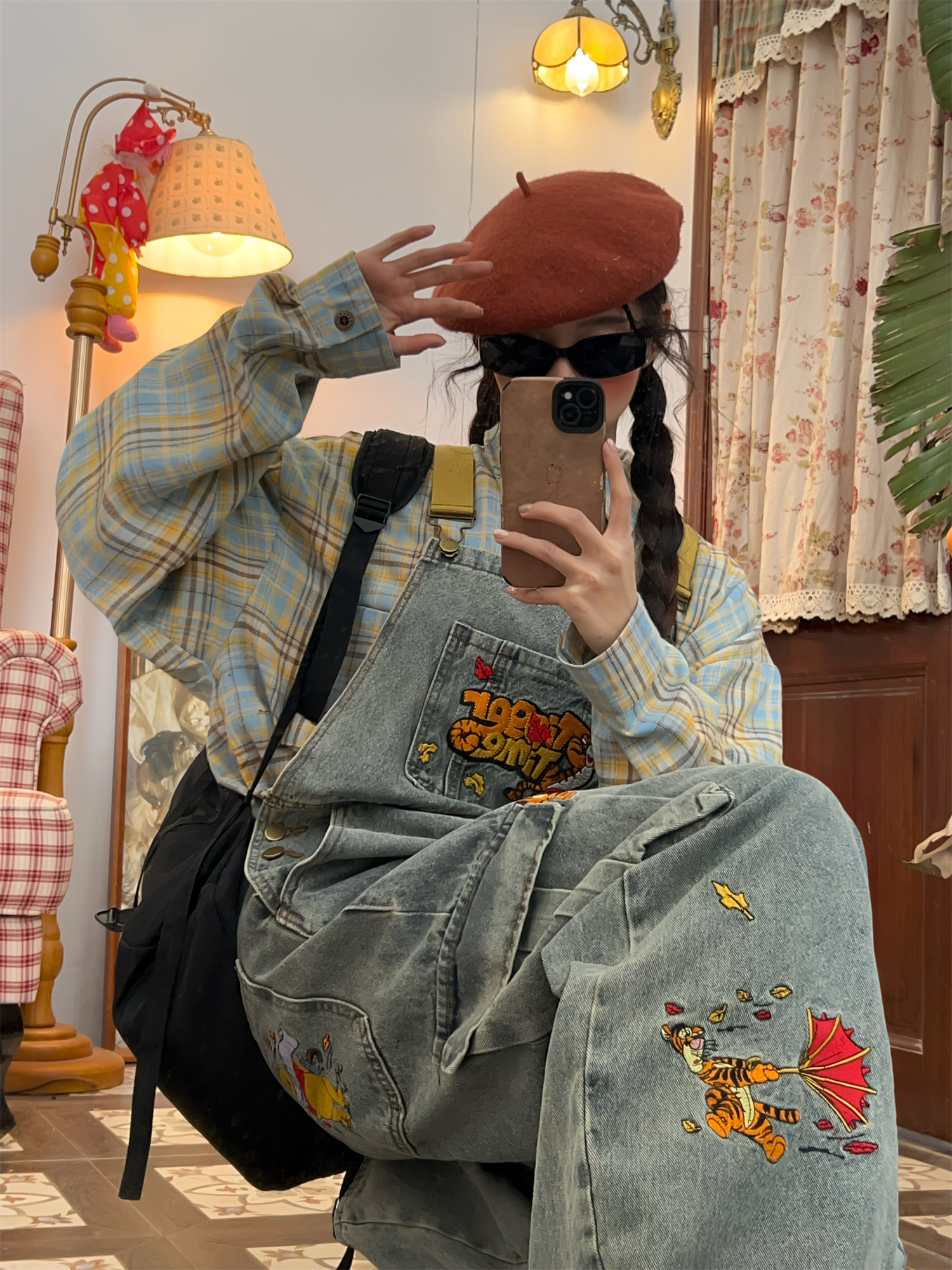 Playful Vintage Washed Blue Denim Overalls Unisex Jumpsuit - Retro Style Versatile Fashion for 90s & Y2K Aesthetic Playful Vintage Washed Blue Denim Overalls Unisex Jumpsuit - Retro Style Versatile Fashion for 90s & Y2K Aesthetic