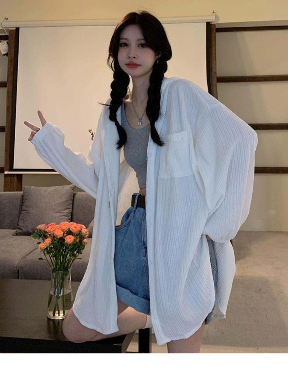 Plus Size 300 lbs Women's Sunshade Jacket - Lightweight Breathable Hooded Summer Coat, Versatile Mid-Length Style Plus Size 300 lbs Women's Sunshade Jacket - Lightweight Breathable Hooded Summer Coat, Versatile Mid-Length Style