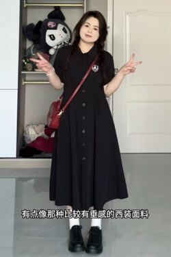 Plus-Size A-Line Hepburn-Style Summer Dress with Polo Collar, Waist-Cinching and Flattering for Curvy Women, Retro Fashion