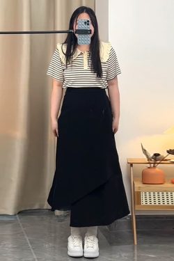 Plus Size A-Line Midi Skirt for Women, Irregular Hem, Flattering Summer Style for Curvy Figures, Casual Chic Fashion