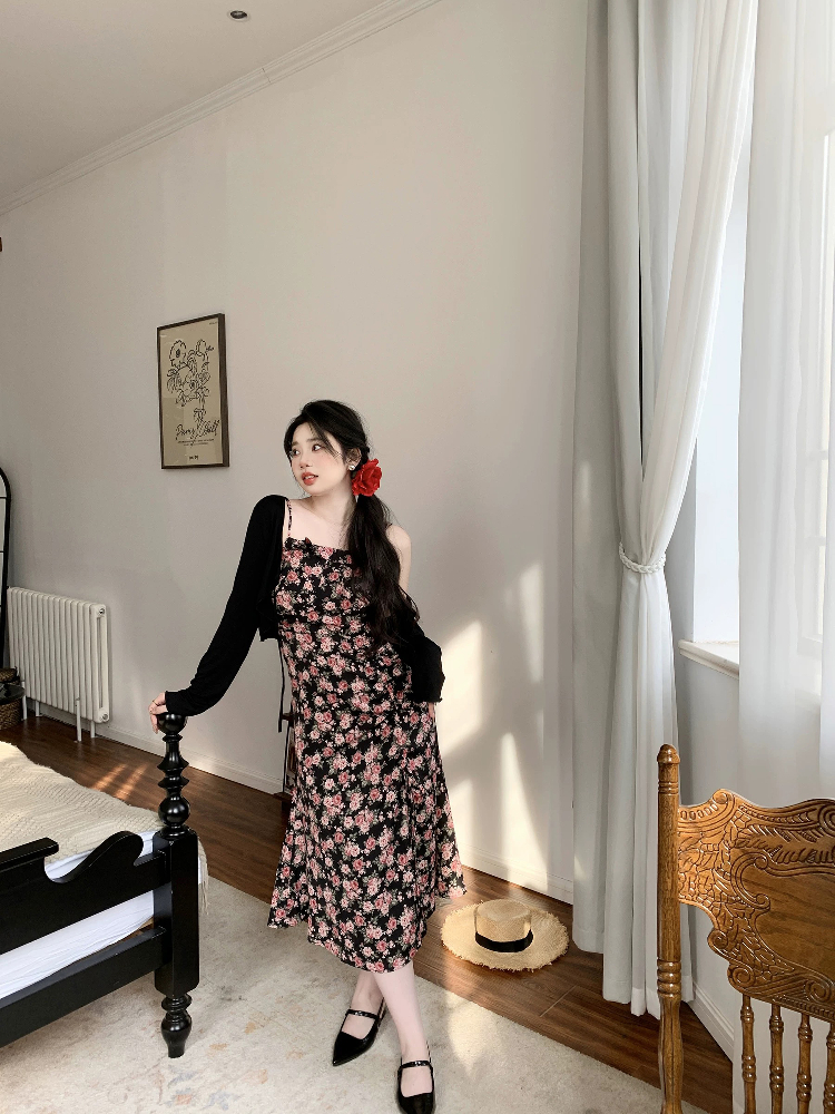 Plus Size Airy Cardigan and Camisole Dress Set - Cool Sun Protection Cover-Up for Summer, Perfect for Layering and Air Conditioning Plus Size Airy Cardigan and Camisole Dress Set - Cool Sun Protection Cover-Up for Summer, Perfect for Layering and Air Conditioning