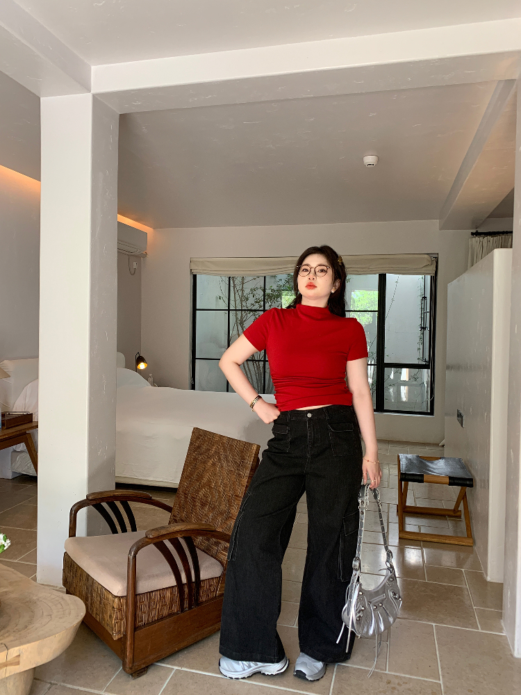 Plus Size American Retro Straight-Leg Multi-Pocket Wide-Leg Casual Work Pants for a Cool 90s Vibe Plus Size American Retro Straight-Leg Multi-Pocket Wide-Leg Casual Work Pants for a Cool 90s Vibe