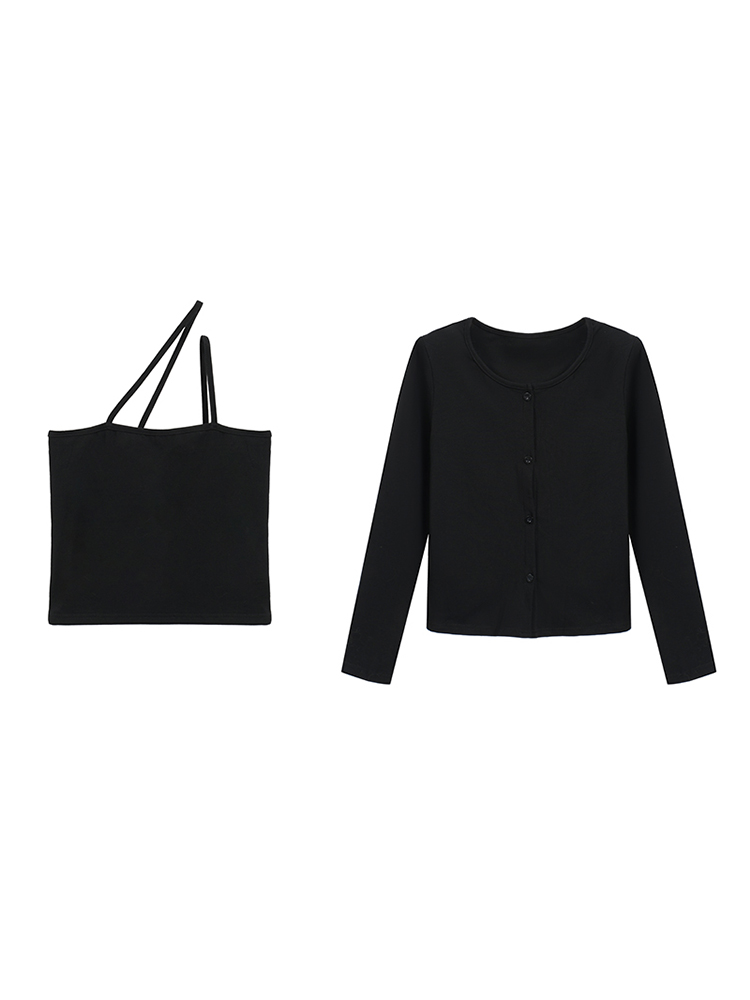 Plus Size American Street Style Sexy Slim Fit Sun Protection Cardigan & Camisole Two-Piece Set for Summer Fashion Plus Size American Street Style Sexy Slim Fit Sun Protection Cardigan & Camisole Two-Piece Set for Summer Fashion