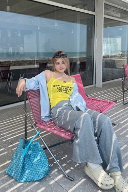 Plus Size American Vintage Bow Print Tank Top - Hot Girl Millennial Style, Versatile Summer Essential, Y2K Fashion