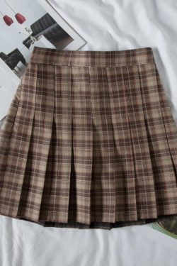 Plus Size Black High-Waisted Pleated A-Line Midi Skirt for Women, Summer College Style Checkered JK Skirt, Anti-Exposure Fashion