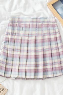 Plus Size Black High-Waisted Pleated A-Line Midi Skirt for Women, Summer College Style Checkered JK Skirt, Anti-Exposure Fashion