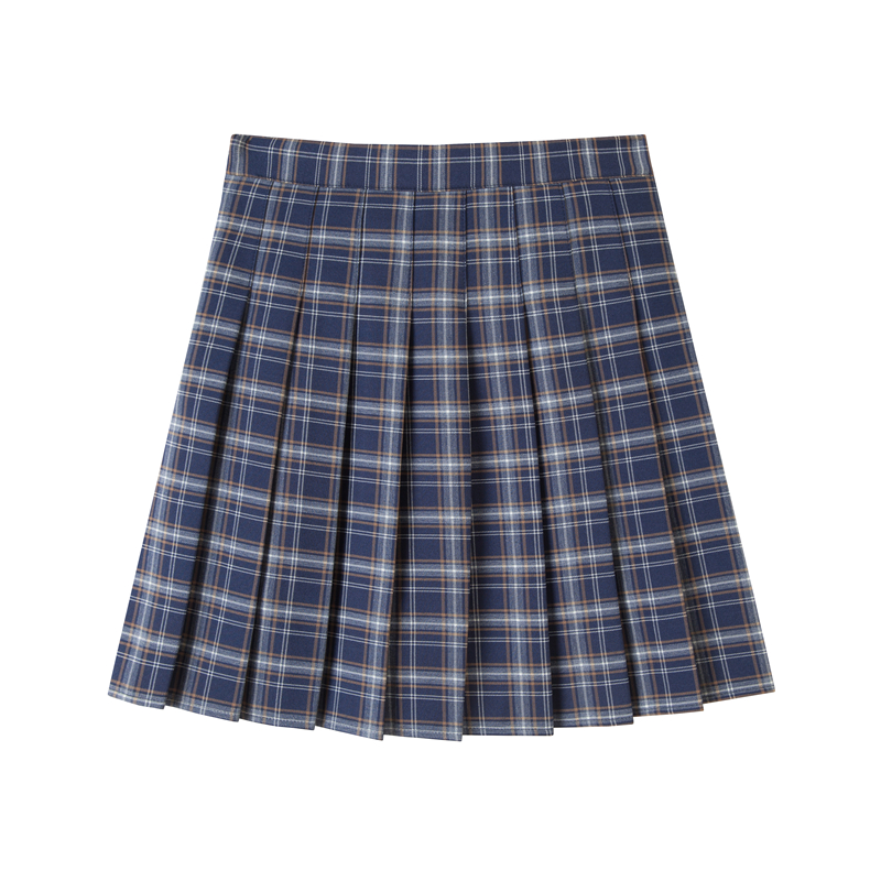 Plus Size Black High-Waisted Pleated A-Line Midi Skirt for Women, Summer College Style Checkered JK Skirt, Anti-Exposure Fashion Plus Size Black High-Waisted Pleated A-Line Midi Skirt for Women, Summer College Style Checkered JK Skirt, Anti-Exposure Fashion