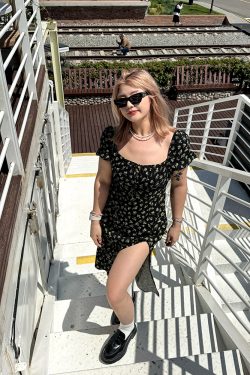 Plus Size Black Printed High Slit Dress - Sexy Summer Tea Party Style for Hot Girls, Trendy Y2K Fashion