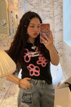 Plus Size Black Short-Sleeve T-Shirt for Women - 2025 Spring/Summer Shoulder-Detail Base Top, Casual Fashion Essential