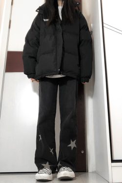 Plus Size Black Starry Jeans for Women - Slimming Narrow Straight Leg & Loose Wide Leg Design