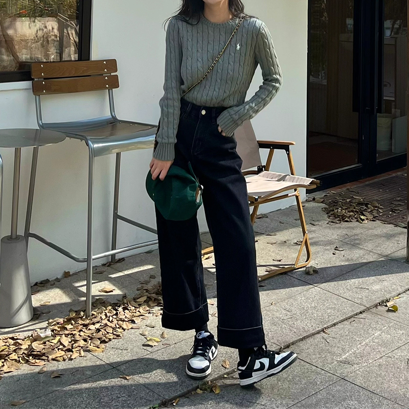 Plus Size Black Straight-Leg Jeans for Women, 2025 New Style, Loose Nine-Point Wide-Leg Pants for Pear-Shaped Figures Plus Size Black Straight-Leg Jeans for Women, 2025 New Style, Loose Nine-Point Wide-Leg Pants for Pear-Shaped Figures