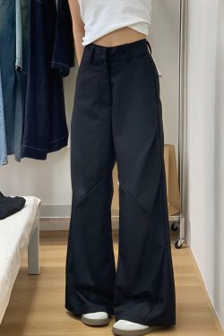 Plus Size Black Wide-Leg Trousers for Women - High-Waisted, Loose Fit, Casual Pleated Pants for Summer 2025