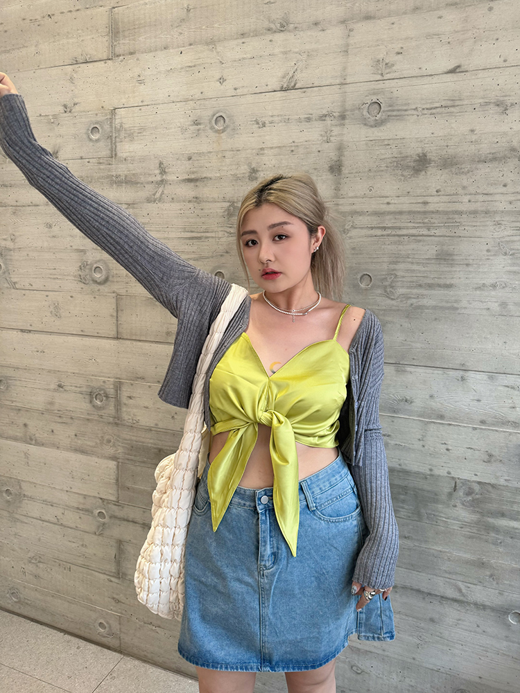 Plus-Size Camisole Top with Bow Detail - HyunA Style Sexy Wrap Top for Vacation & Party - Trendy Y2K Fashion Plus-Size Camisole Top with Bow Detail - HyunA Style Sexy Wrap Top for Vacation & Party - Trendy Y2K Fashion