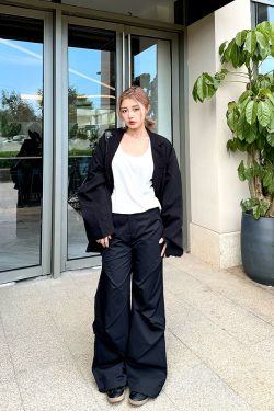 Plus Size Classic Black Draped Blazer - Versatile & Comfortable Designer Outerwear for Effortless Style