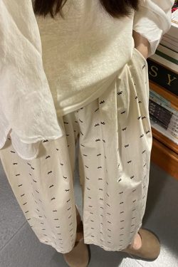 Plus-Size Cloud Pants for Women, Slimming Wide-Leg Casual Cropped Balloon Pants, Japanese Style, Perfect for Short Stature