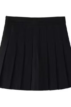 Plus Size Deep Blue High Waist Pleated Skirt for Women, Slimming Anti-Exposure A-Line Design, Stylish Short Skirt for Curvy Girls
