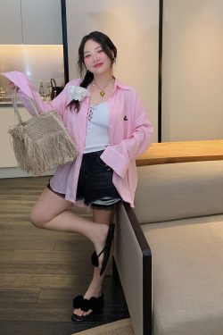 Plus Size Drawstring Strap Vest for Women - 2025 Summer Micro Fat Top in Pure Desire Style