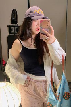 Plus Size Fake Two-Piece Spaghetti Strap Vest for Women - Summer 2025 Stylish Top to Hide Belly, Casual Chic Fashion