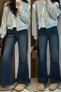 Plus-Size Flared Straight-Leg Jeans for Women - 2025 New Style, Flattering Curvy Fit, Perfect for Petites, Trendy Casual Fashion