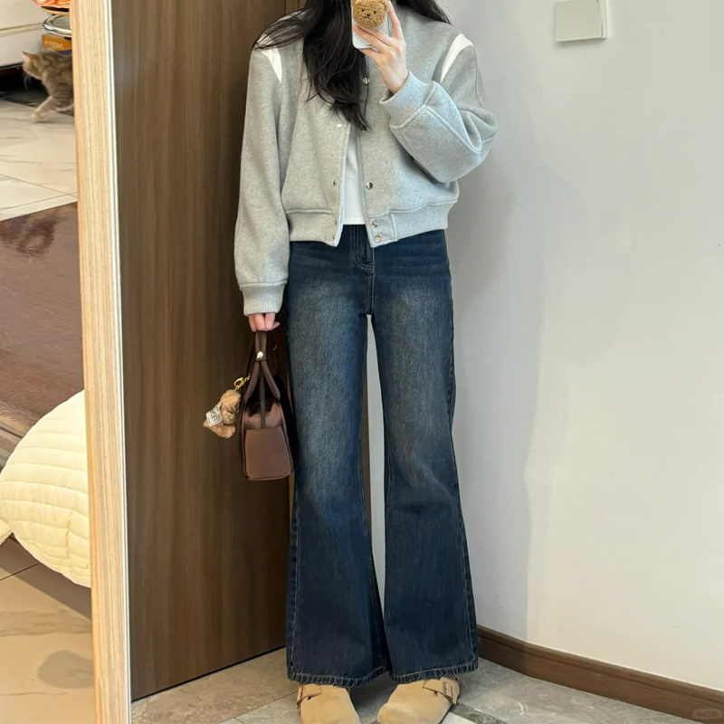 Plus-Size Flared Straight-Leg Jeans for Women - 2025 New Style, Flattering Curvy Fit, Perfect for Petites, Trendy Casual Fashion Plus-Size Flared Straight-Leg Jeans for Women - 2025 New Style, Flattering Curvy Fit, Perfect for Petites, Trendy Casual Fashion