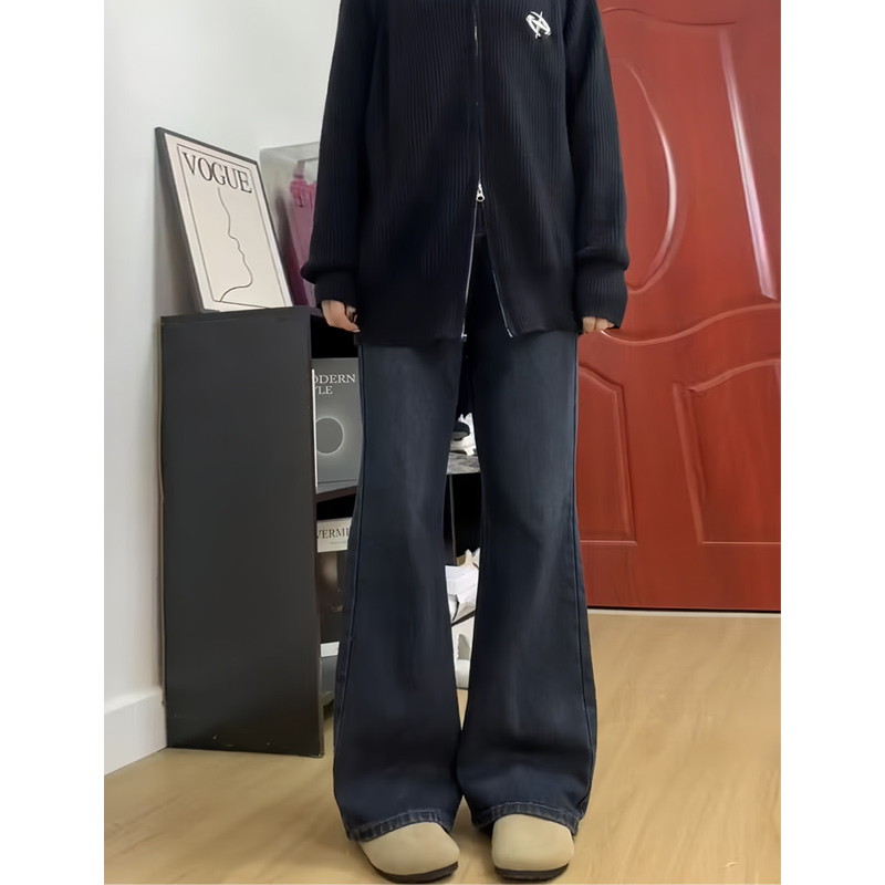 Plus-Size Flared Straight-Leg Jeans for Women - 2025 New Style, Flattering Curvy Fit, Perfect for Petites, Trendy Casual Fashion Plus-Size Flared Straight-Leg Jeans for Women - 2025 New Style, Flattering Curvy Fit, Perfect for Petites, Trendy Casual Fashion