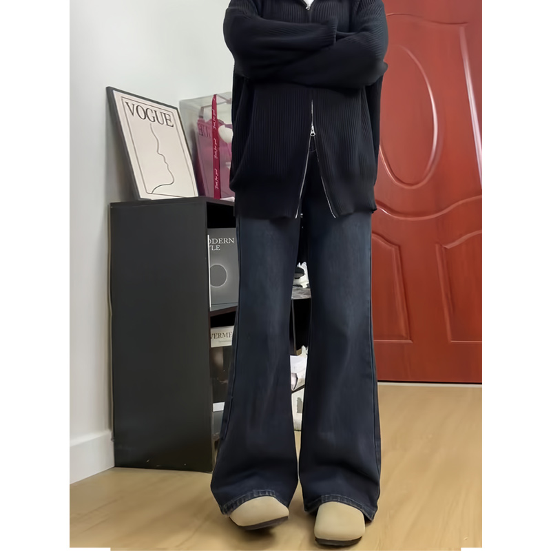 Plus-Size Flared Straight-Leg Jeans for Women - 2025 New Style, Flattering Curvy Fit, Perfect for Petites, Trendy Casual Fashion Plus-Size Flared Straight-Leg Jeans for Women - 2025 New Style, Flattering Curvy Fit, Perfect for Petites, Trendy Casual Fashion