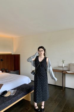 Plus Size Floral Bow Cami Dress - Korean Style, Romantic Atmosphere, Summer Fashion, Slightly Chubby, Itaewon-Inspired