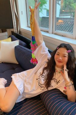 Plus Size Gold Lace Trim Letter T-Shirt for Women - Short Sleeve Summer 2025 Slimming Top, Great for Covering Belly