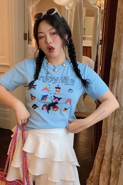 Plus Size Gold Support Printed Short Sleeve T-Shirt for Women - Slim Fit Summer Top in 2025 Trendy Style