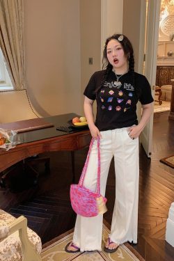 Plus Size Gold Support Printed Short Sleeve T-Shirt for Women - Slim Fit Summer Top in 2025 Trendy Style