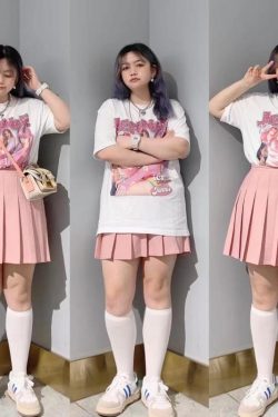 Plus Size Gray High-Waisted A-Line Pleated Skirt for Women - Slimming Short Solid Color Design with Sophisticated Style