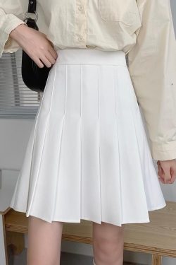 Plus Size Gray High-Waisted A-Line Pleated Skirt for Women - Slimming Short Solid Color Design with Sophisticated Style