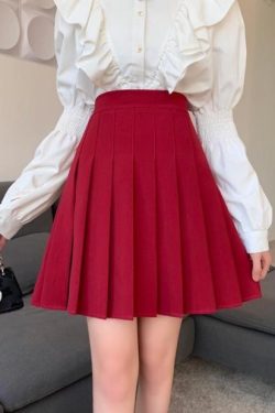 Plus Size Gray High-Waisted A-Line Pleated Skirt for Women - Slimming Short Solid Color Design with Sophisticated Style