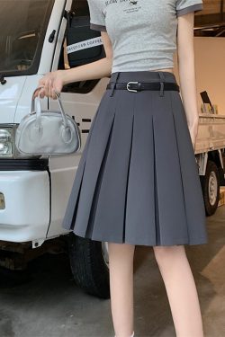 Plus-Size High-End White Pleated A-Line Skirt for Women - Summer College Style Mid-Length Hip-Covering Fashion