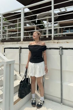 Plus Size High Waist Floral Puff Ballet Bodycon Skirt - Elastic Waist, Anti-Exposure, Y2K Style