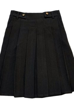 Plus Size High Waist Pleated A-Line Skirt for Women - Mid-Length Flared Half Skirt, Spring Summer College Style Fashion