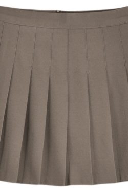 Plus Size High Waist Pleated A-Line Skirt for Women - Slimming College Style, Anti-Exposure, Perfect for Spring and Summer