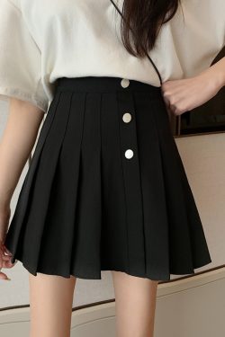 Plus Size High Waist Pleated Skirt for Women, JK Style A-Line Checkered Skirt, Summer Slimming Half Skirt, Korean Fashion