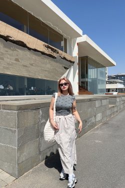 Plus Size High Waist Slimming Midi Skirt - Versatile American Style Work Skirt for Summer Fashion